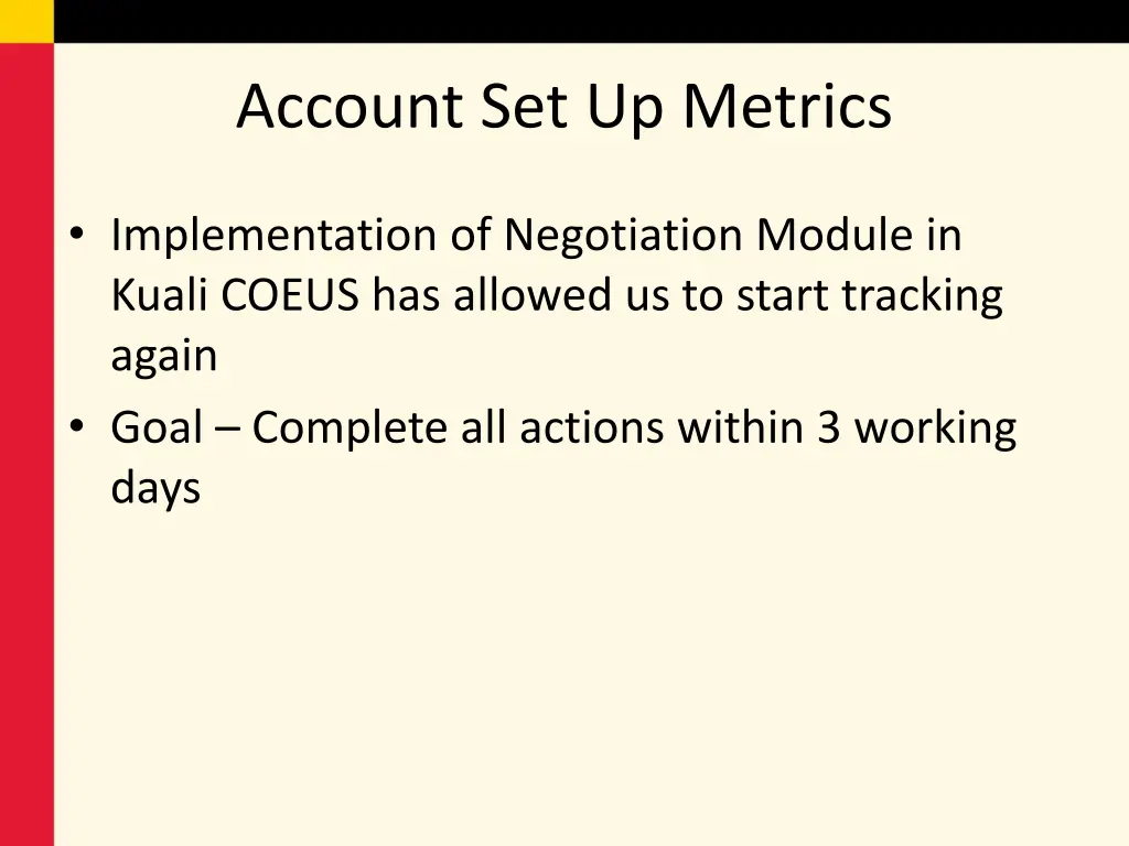 account set up metrics 1