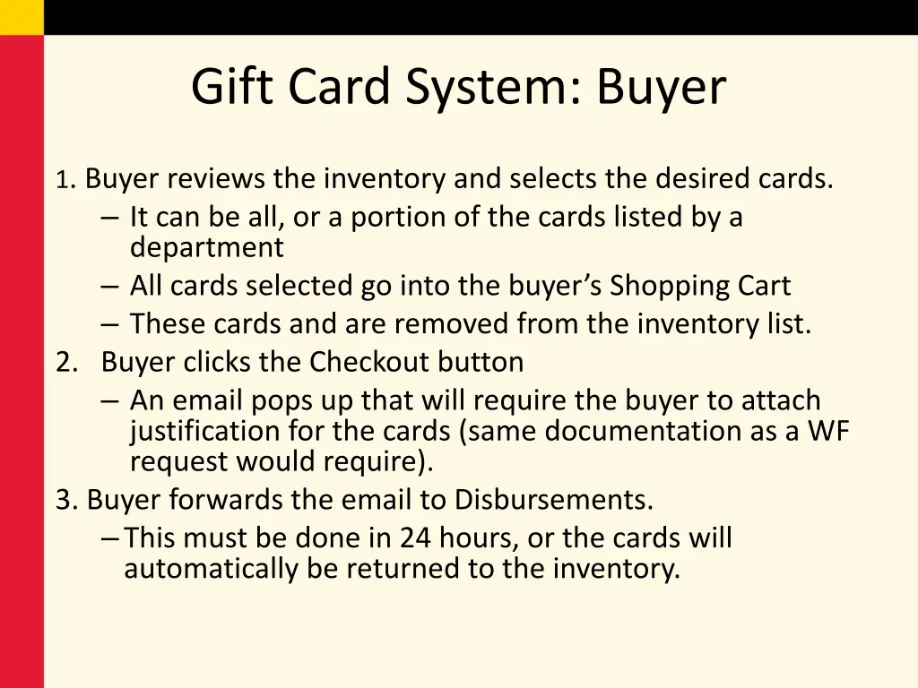 gift card system buyer