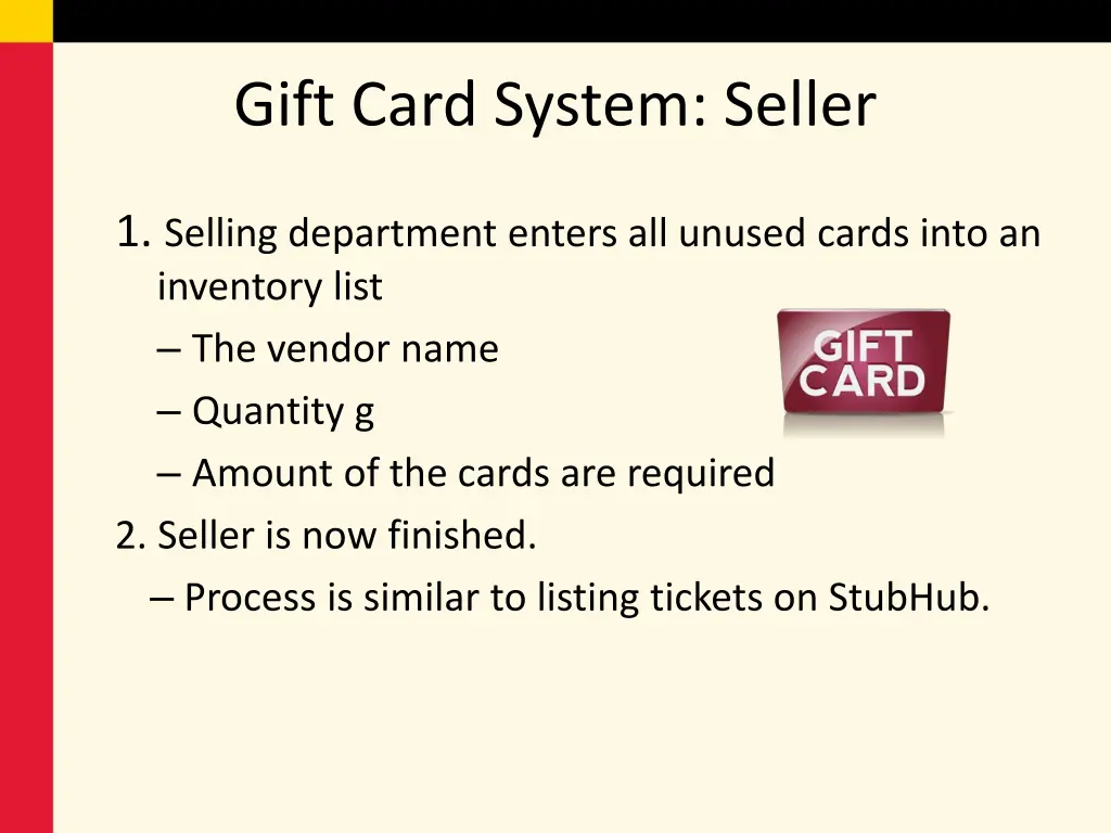 gift card system seller