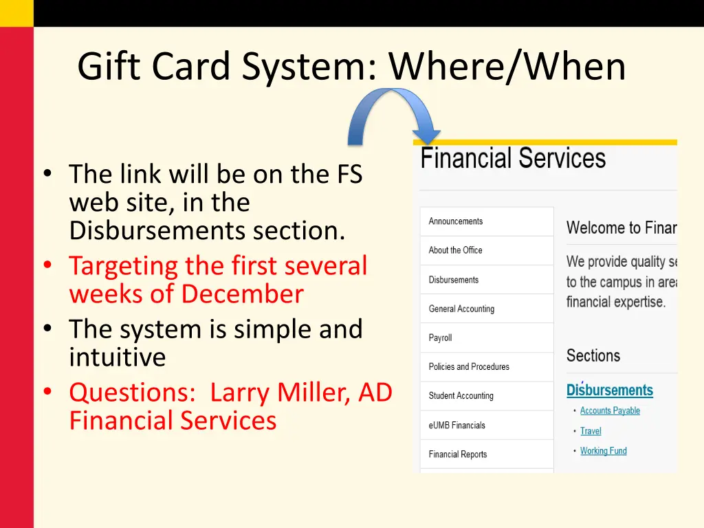 gift card system where when