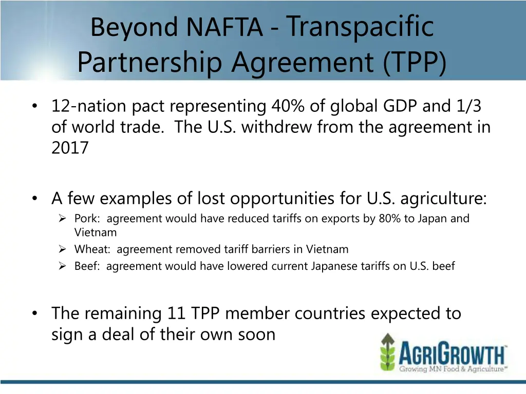 beyond nafta transpacific partnership agreement