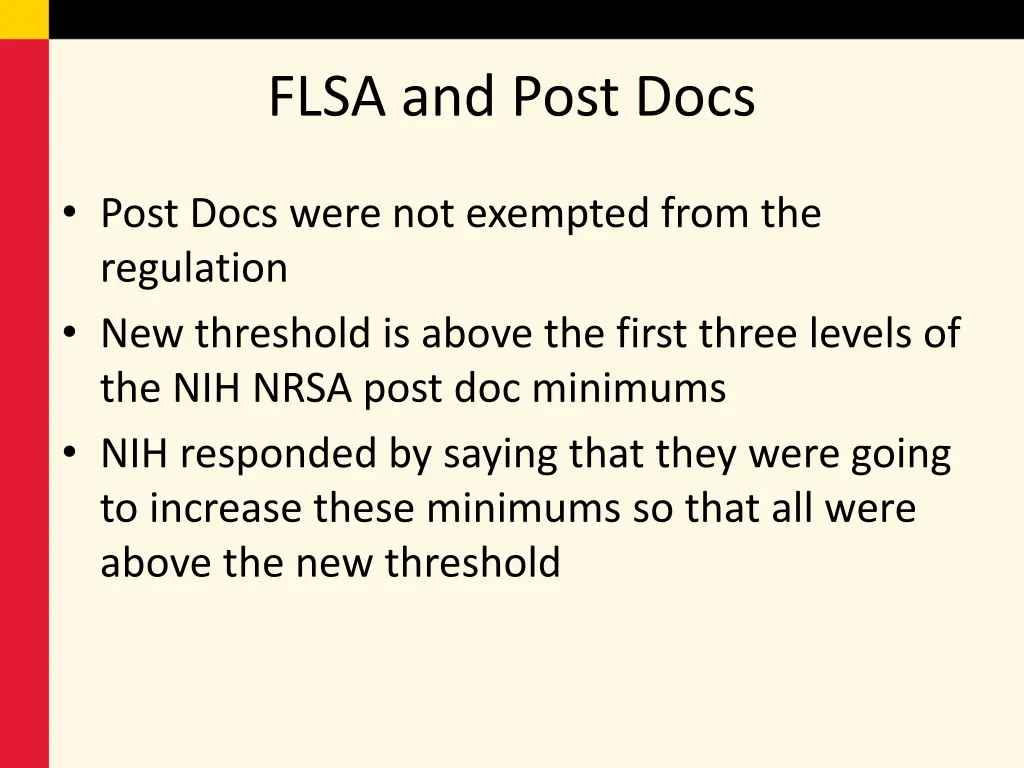 flsa and post docs