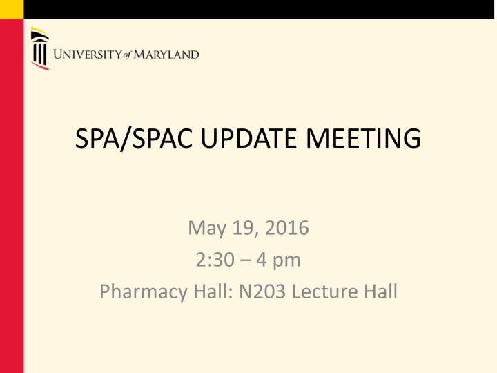 spa spac update meeting