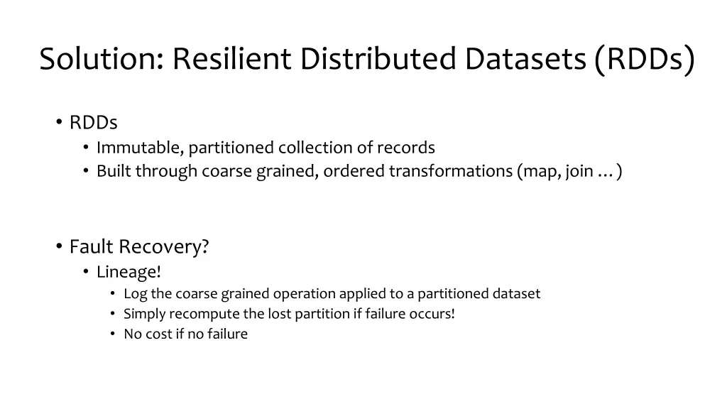 solution resilient distributed datasets rdds 1