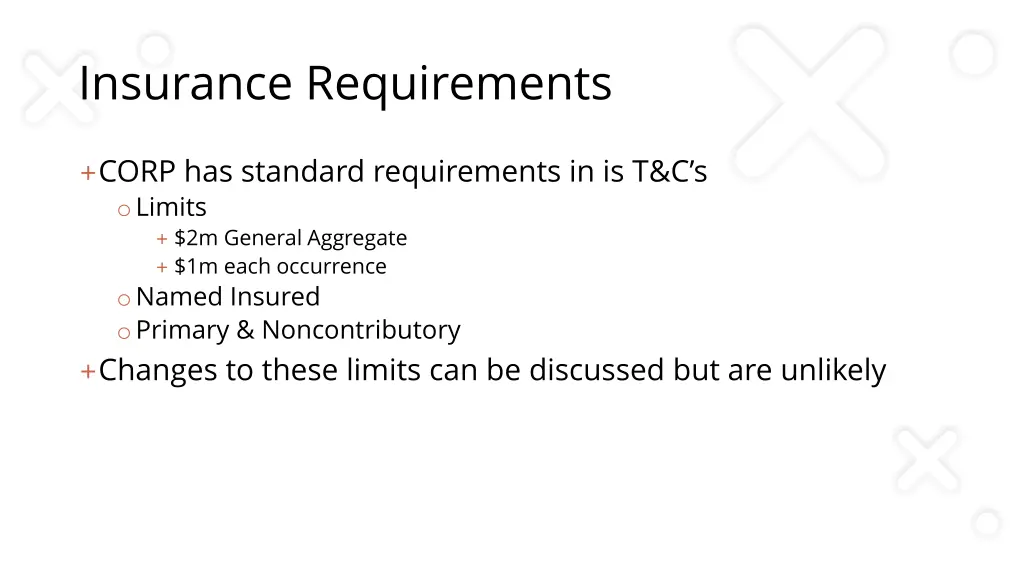 insurance requirements