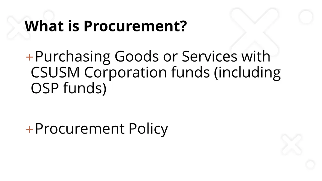 what is procurement