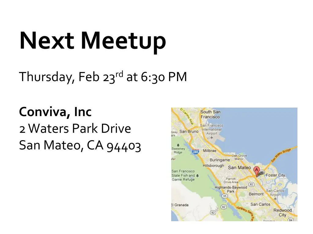 next meetup