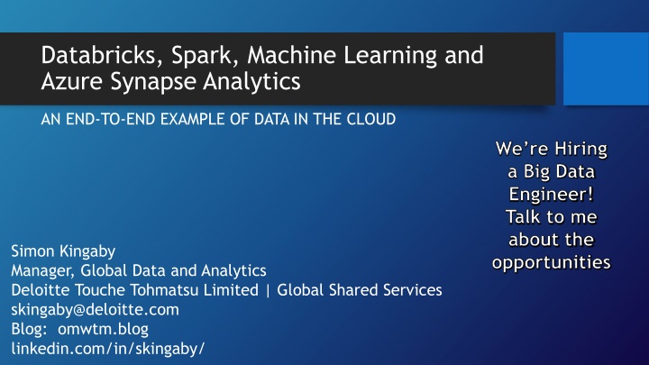 databricks spark machine learning and azure