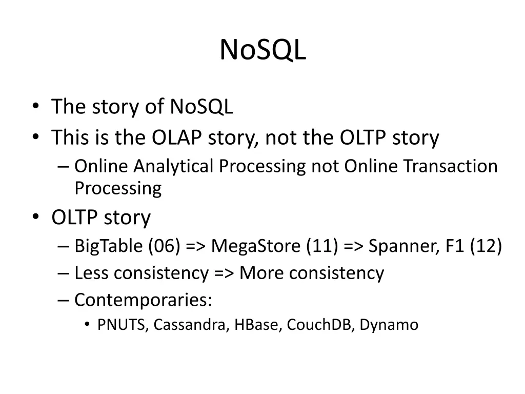 nosql