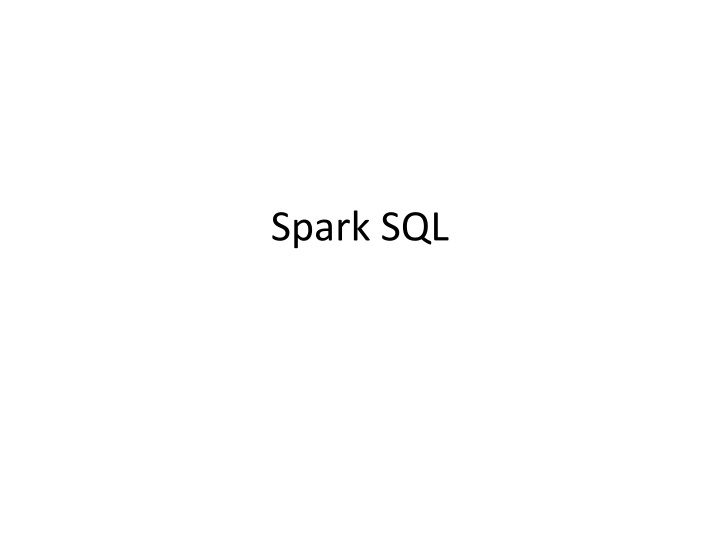 spark sql