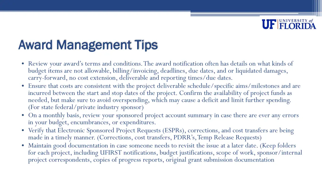 award management tips award management tips