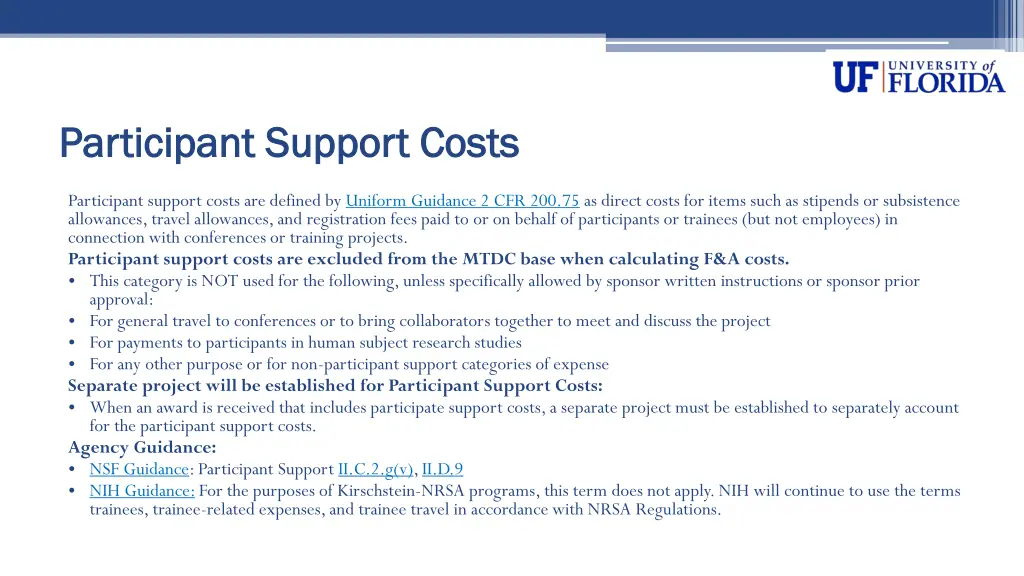 participant support costs participant support 1