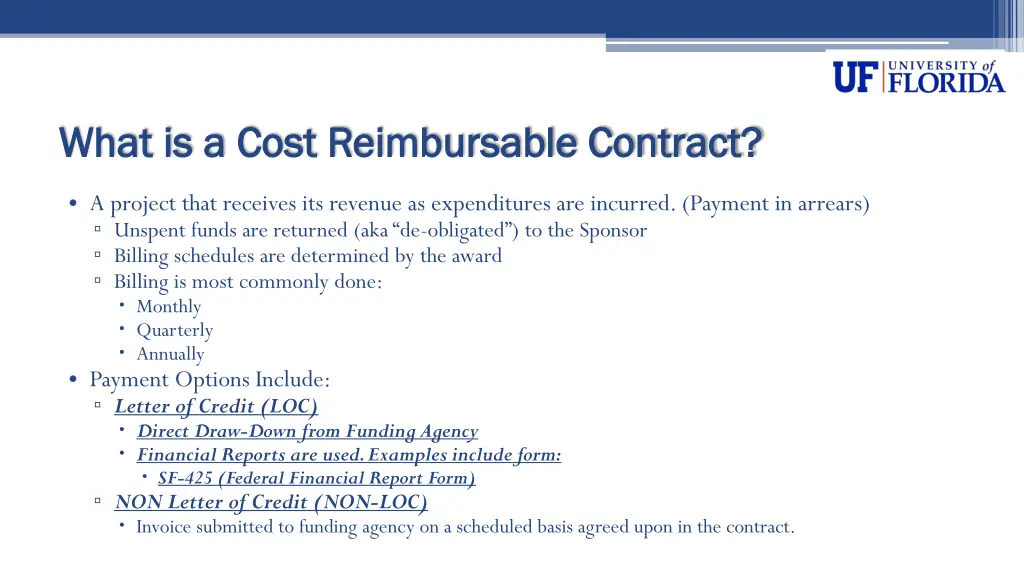 what is a what is a cost reimbursable contract