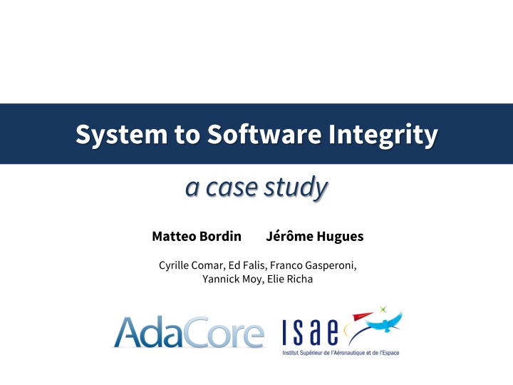 system to software integrity