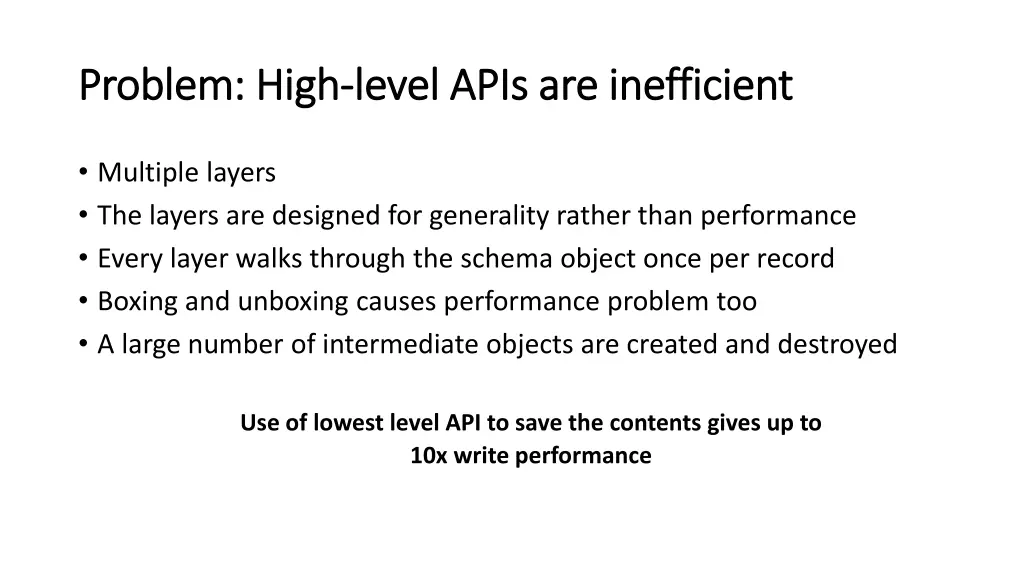 problem high problem high level apis