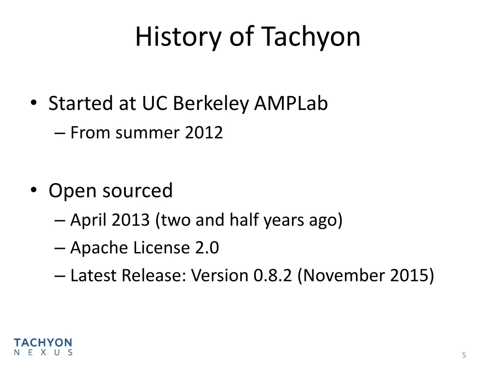 history of tachyon