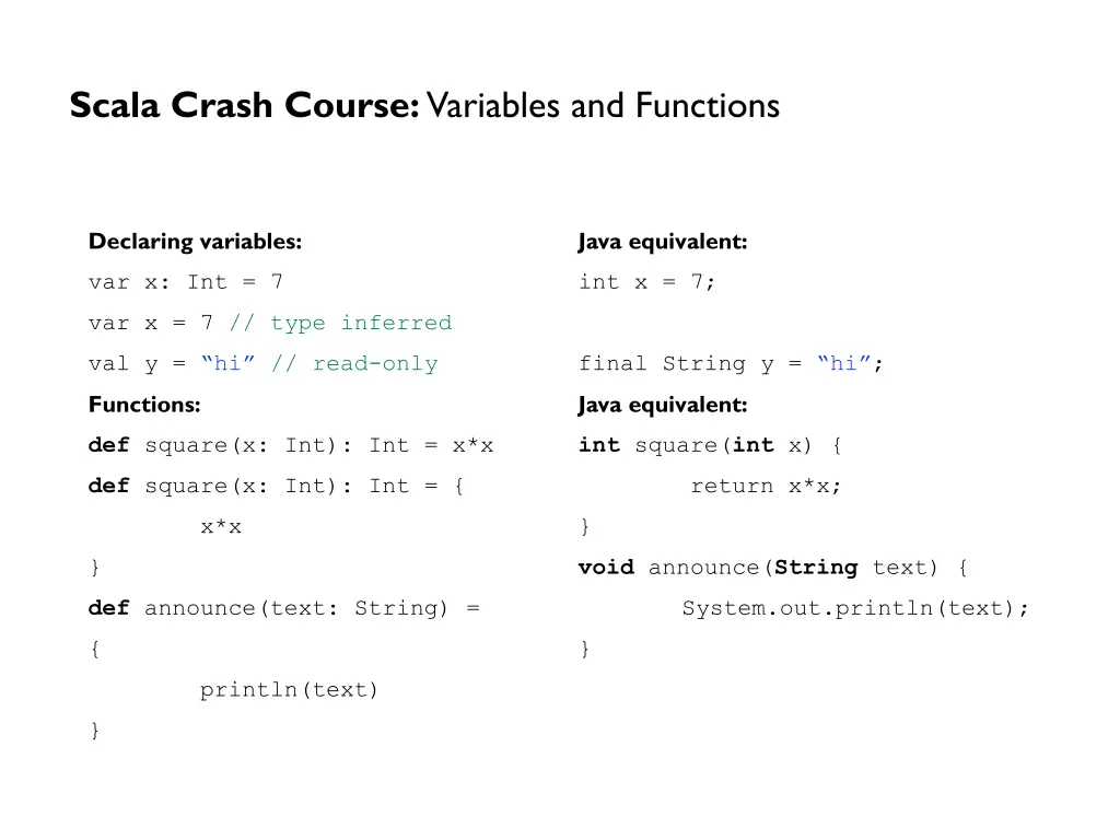 scala crash course variables and functions 3