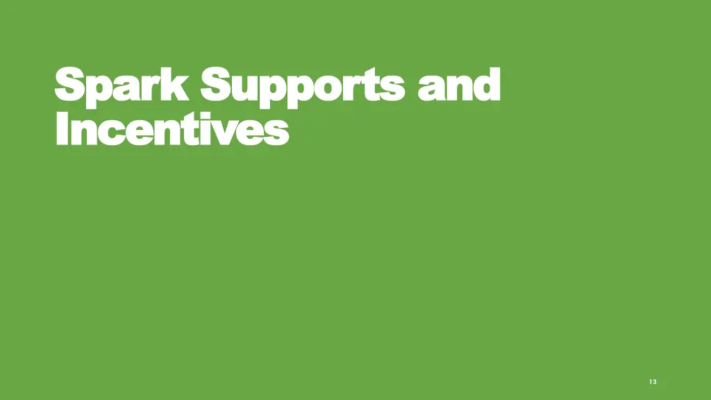 spark supports and spark supports and incentives