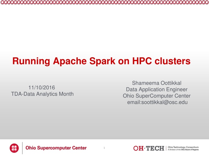 running apache spark on hpc clusters