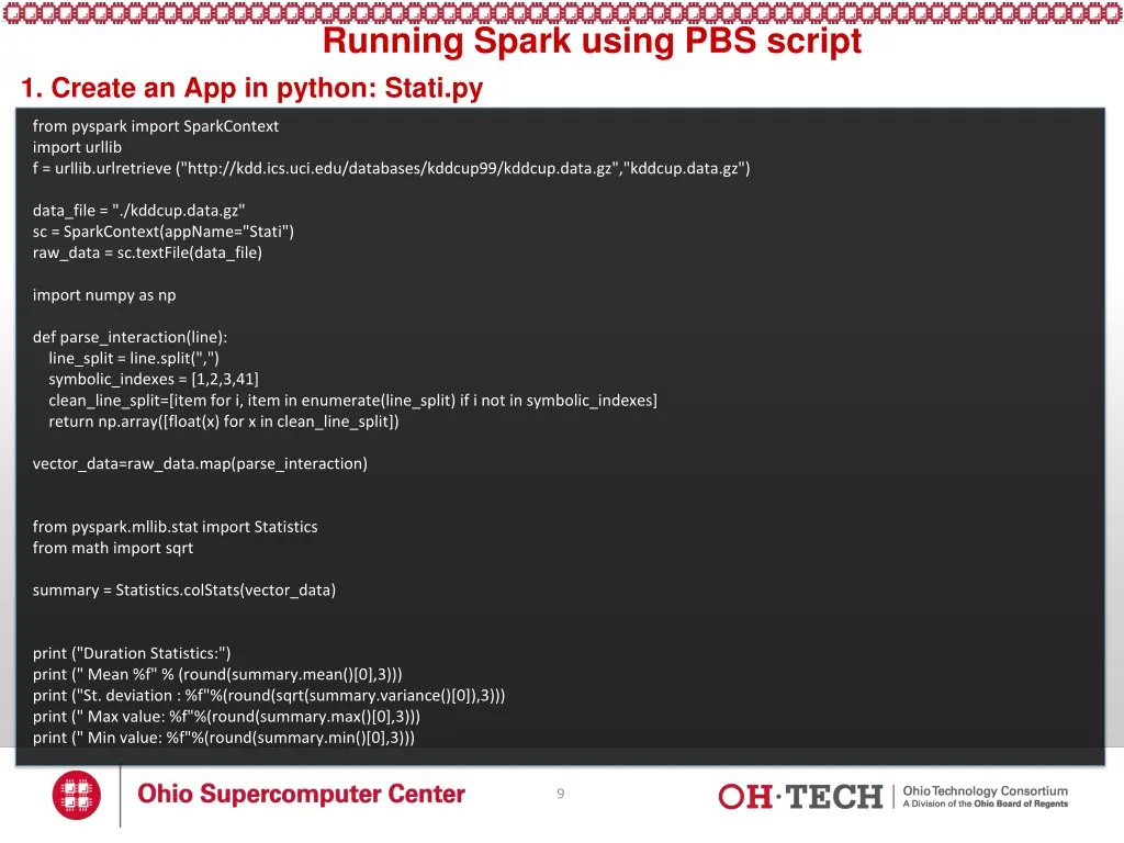 running spark using pbs script