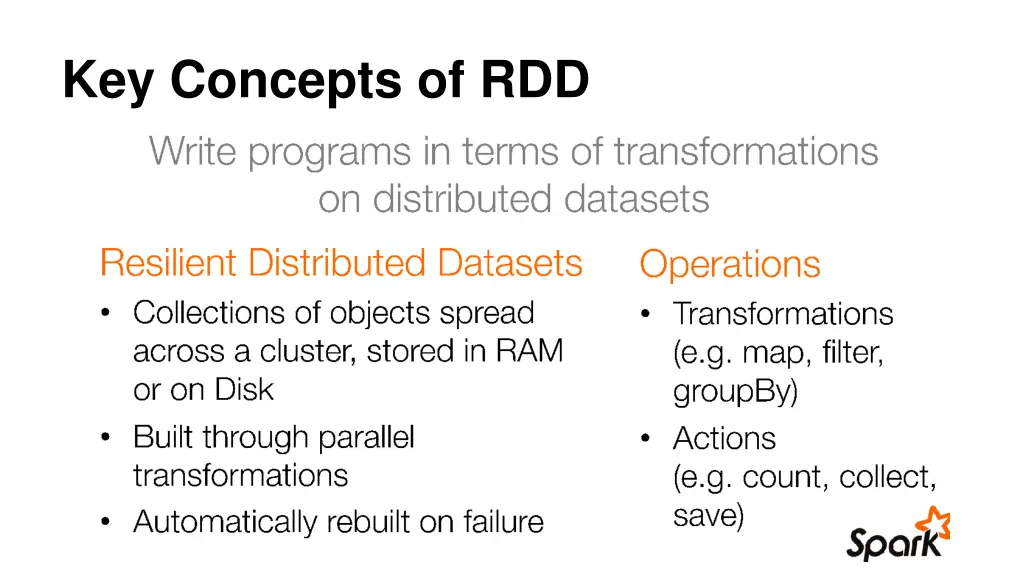 key concepts of rdd