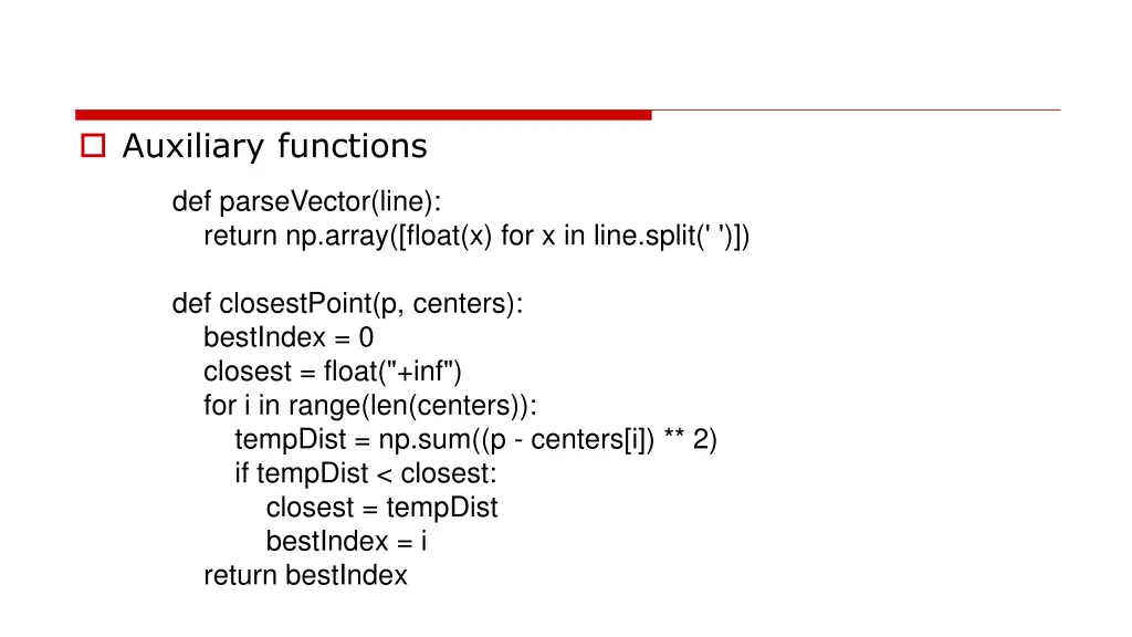 auxiliary functions