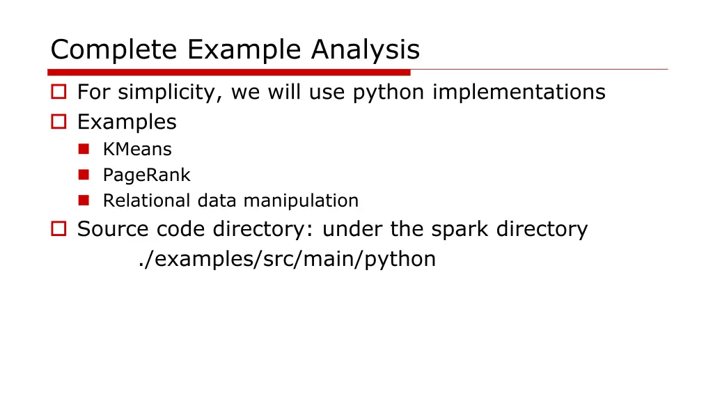 complete example analysis