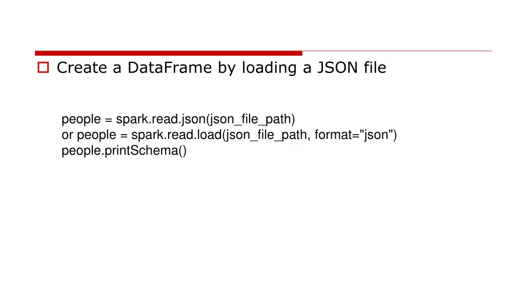 create a dataframe by loading a json file