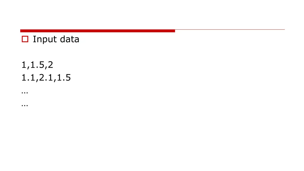 input data