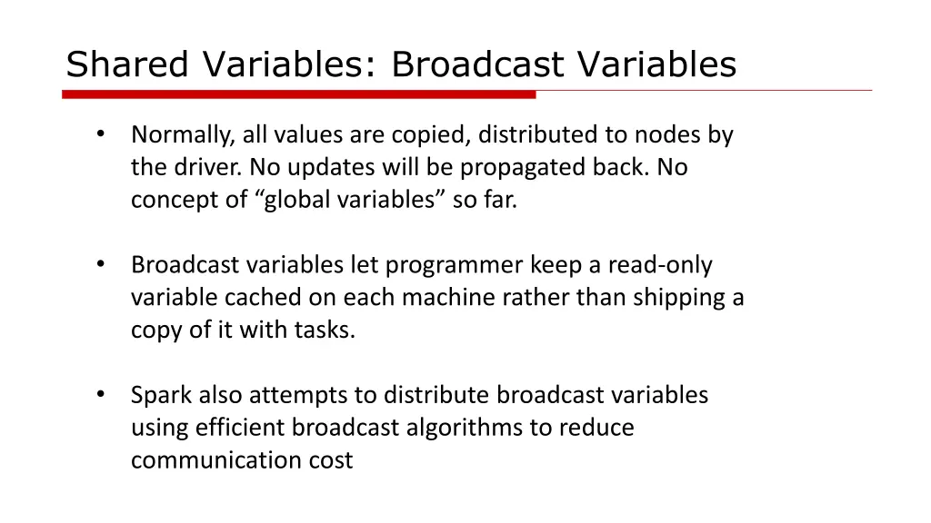 shared variables broadcast variables