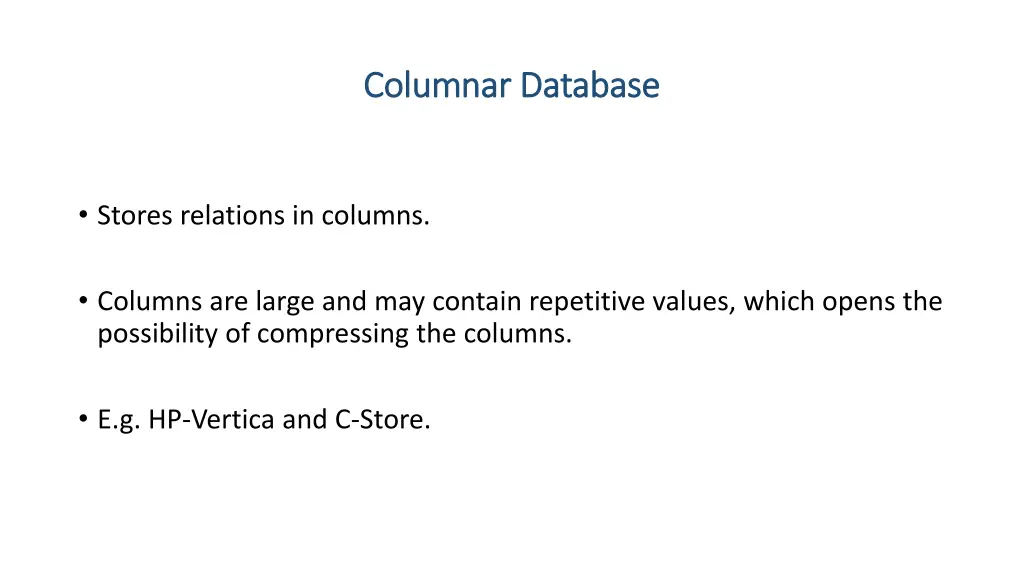 columnar database columnar database