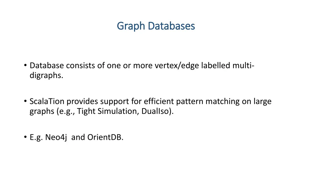 graph databases graph databases