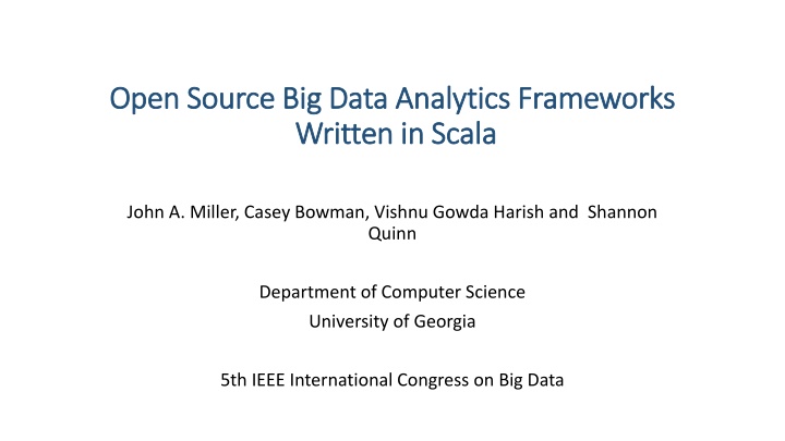 open source big data analytics frameworks open