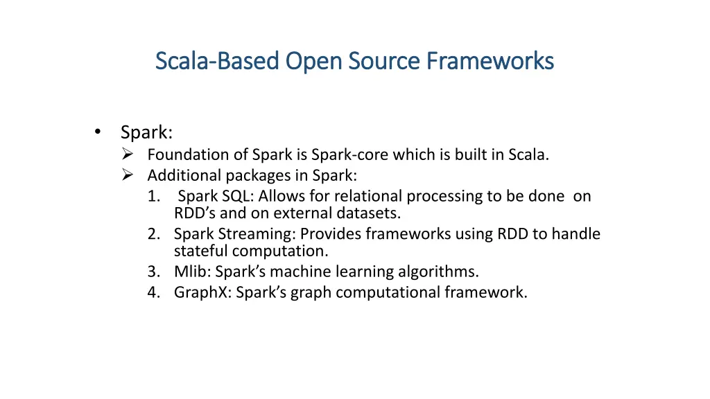 scala scala based open source frameworks based