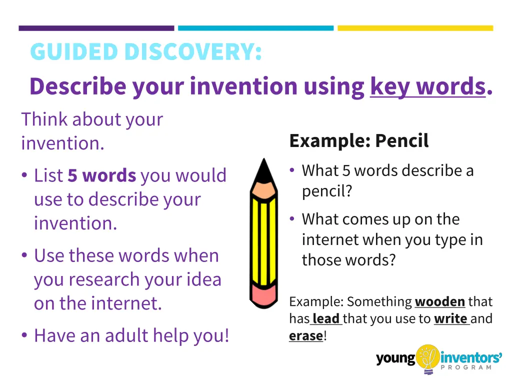 guided discovery describe your invention using