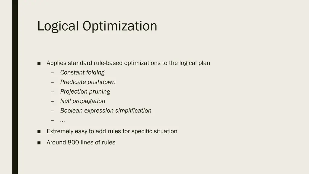 logical optimization