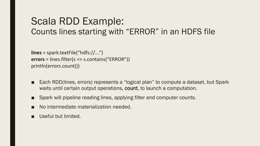 scala rdd example counts lines starting with