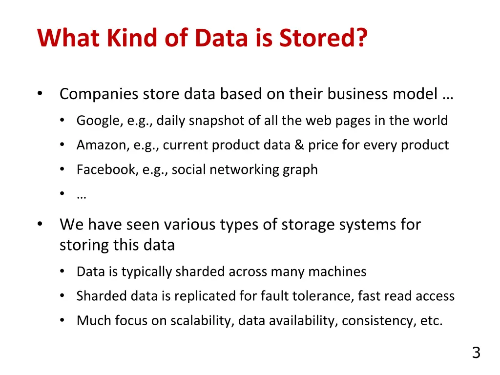 what kind of data is stored