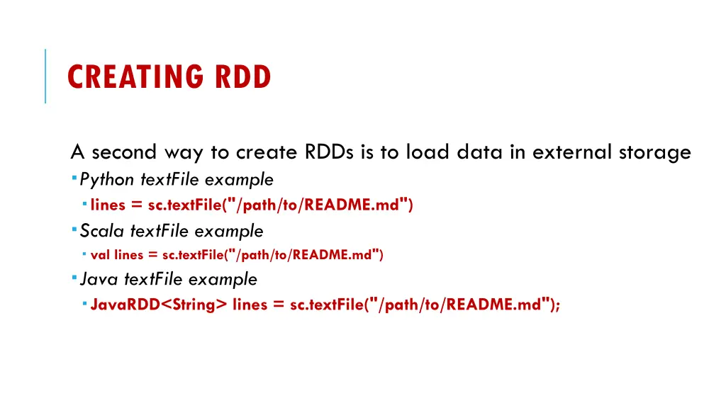 creating rdd 1