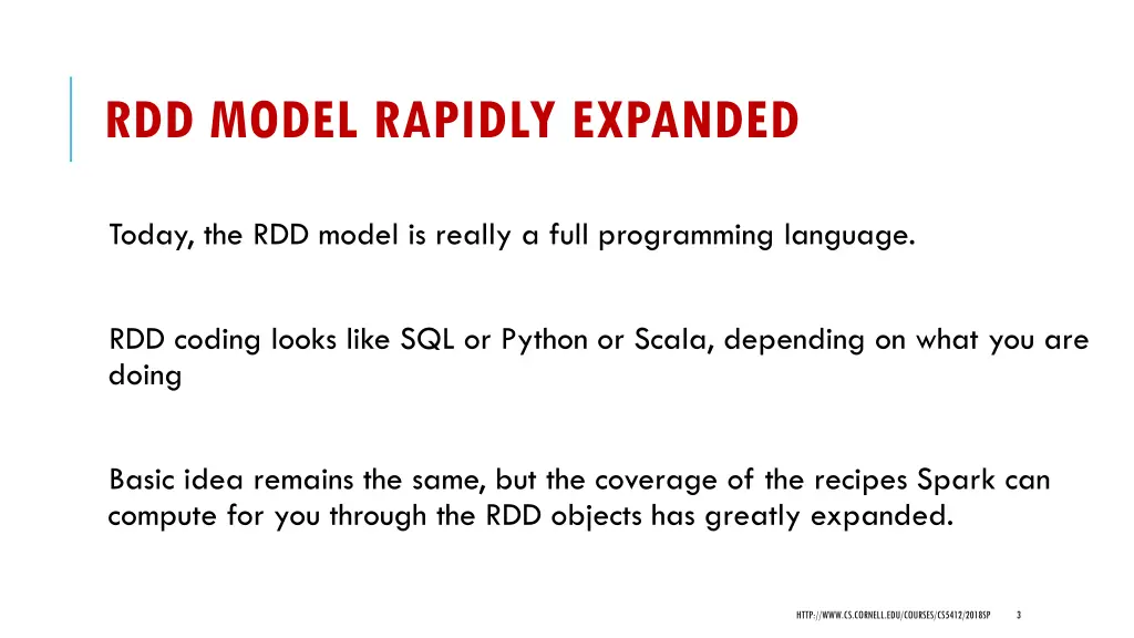 rdd model rapidly expanded