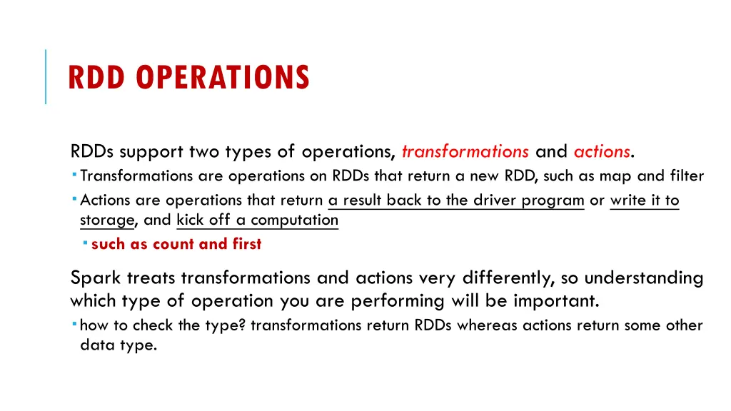 rdd operations