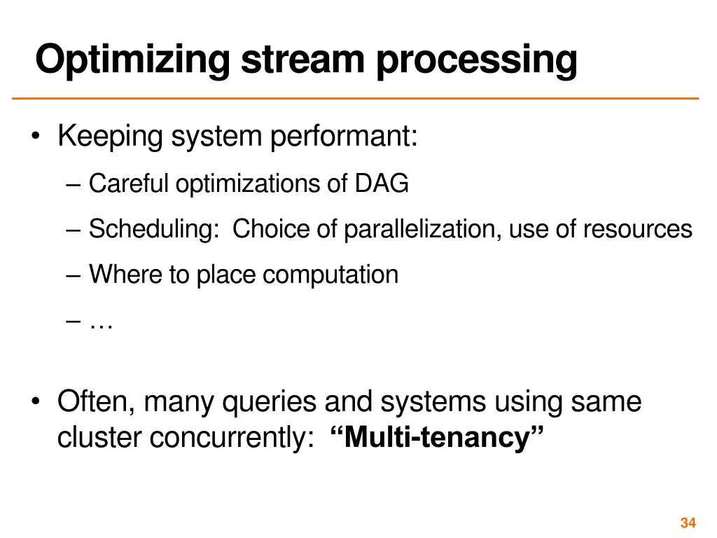 optimizing stream processing