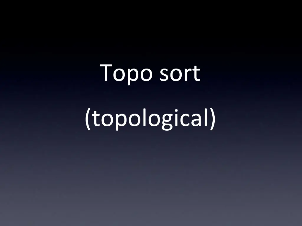 topo sort 1