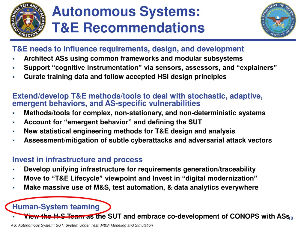 autonomous systems t e recommendations 1