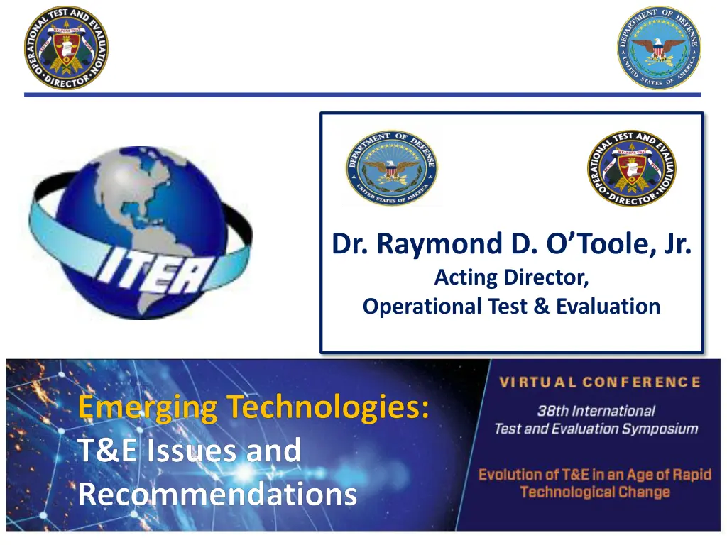 dr raymond d o toole jr acting director 1