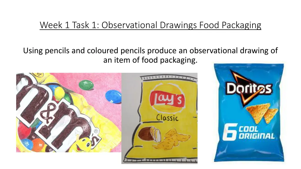 week 1 task 1 observational drawings food