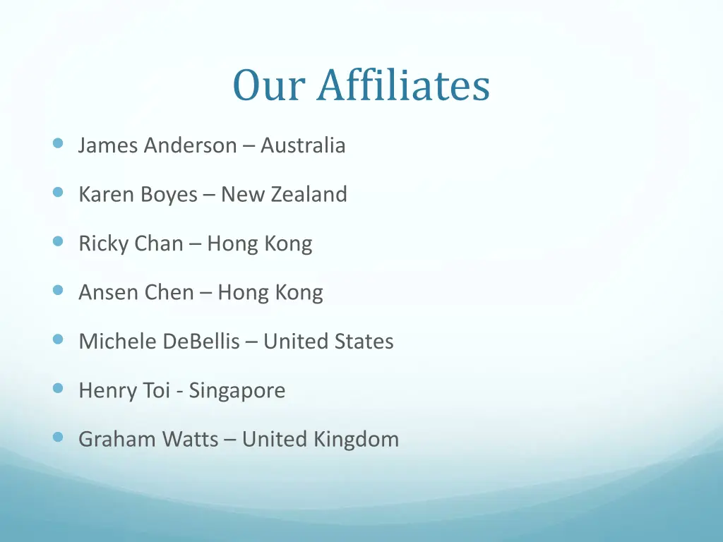 our affiliates