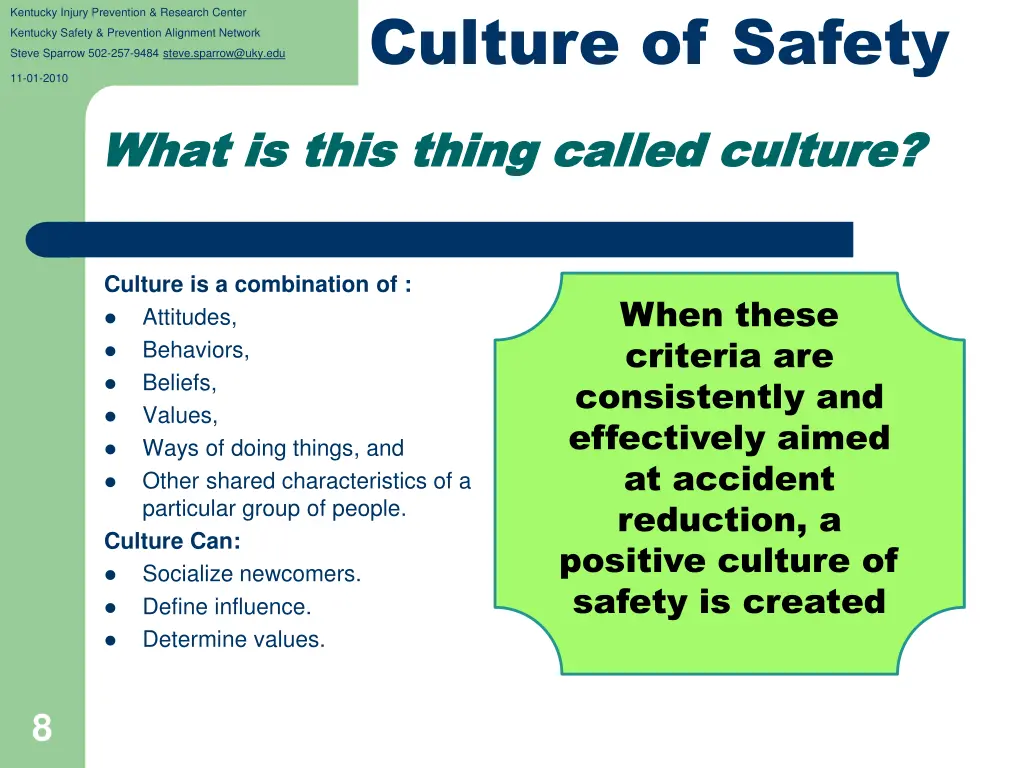 culture of safety