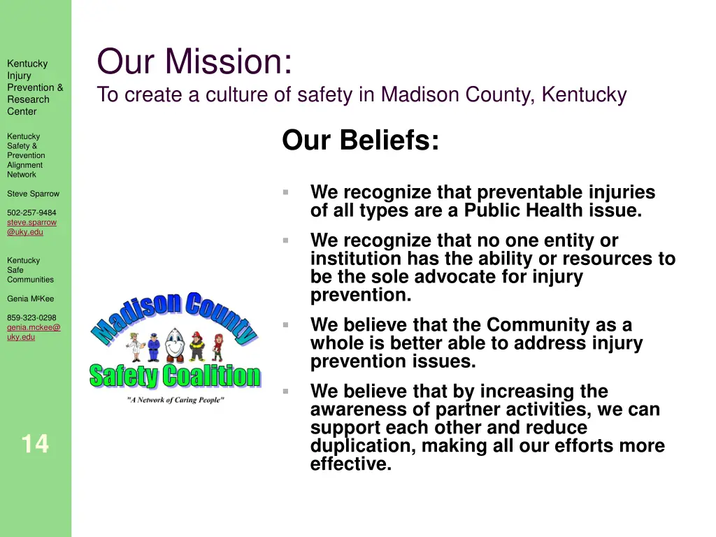 our mission to create a culture of safety