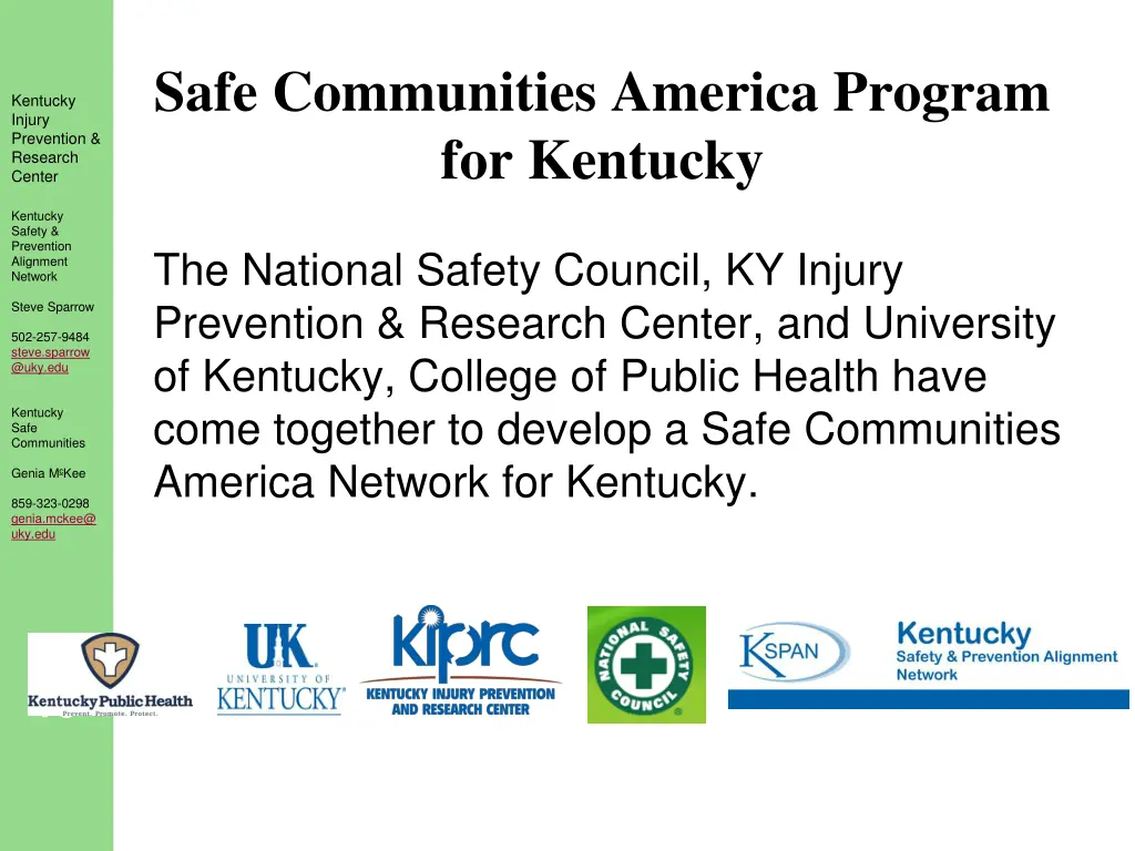 safe communities america program for kentucky